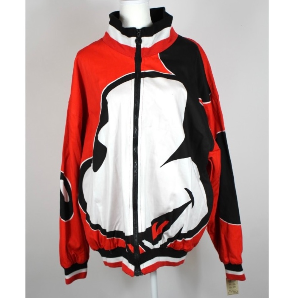 RARE Deadstock Vintage Mickey & Co Disney Jumbo Mouse Print Bomber Jacket Large